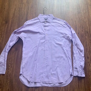 Polo Ralph Lauren Purple Dress Shirt Slim Fit Size 16 1/2 Neck Cotton EUC